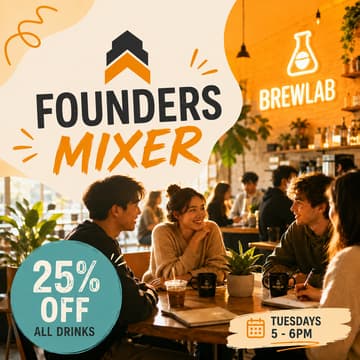 Cover Image for Founders Mixer @ BrewLab