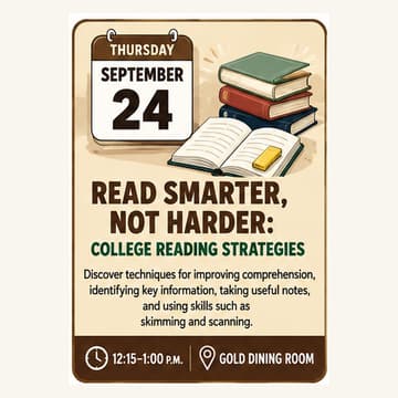 Cover Image for Read Smarter, Not Harder: College Reading Strategies