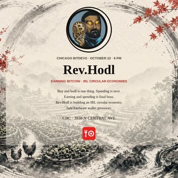 Cover Image for Chicago BitDevs with Rev.Hodl (Jade giveaway)