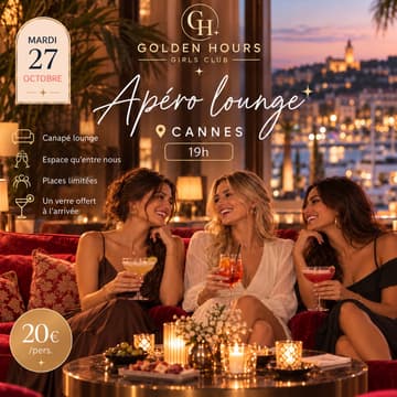 Cover Image for Les Mardis Golden Hours ✨ — Apéro Lounge entre filles