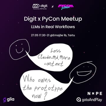 Cover Image for Digit x PyCon Meetup: LLMs in Real Workflows