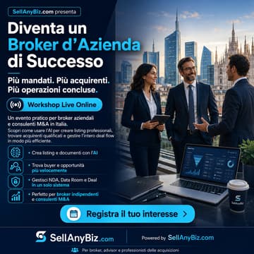 Cover Image for Costruisci una Carriera a 6 Cifre nel Business Brokerage e M&A con SellAnyBiz.com