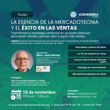 Cover Image for CURSO-La Esencia de la Mercadotecnia y el Éxito en las Ventas