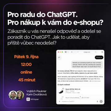 Cover Image for Pro radu do ChatGPT. Pro nákup k vám do e-shopu?