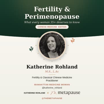 Cover Image for Fertility & perimenause: What every woman 35+ deserves to know (TCM edition!)