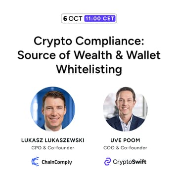 Cover Image for Crypto Compliance: Source of Wealth & Wallet Whitelisting