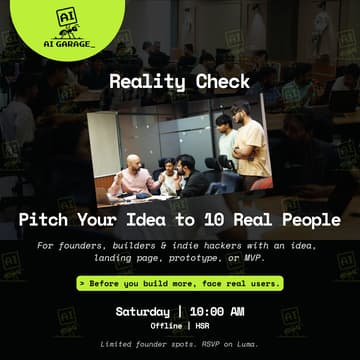 Cover Image for Reality Check: Pitch Your Idea to 10 Real People