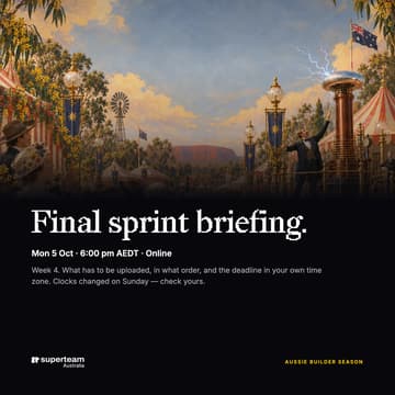 Cover Image for Final Sprint Briefing — Week 4