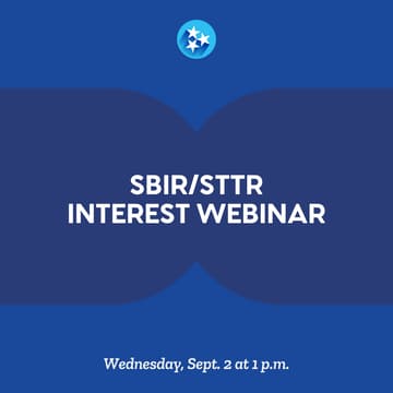 Cover Image for SBIR/STTR Interest Webinar: September