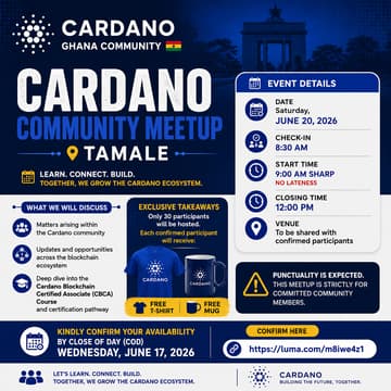 Cover Image for Cardano Ghana Meetup, Tamale