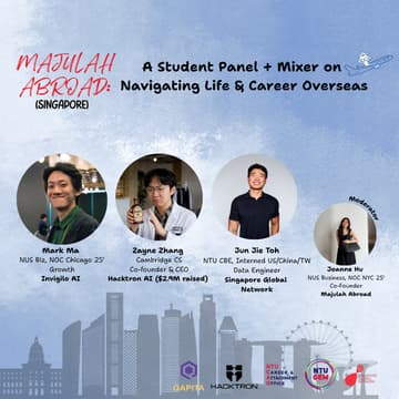 Cover Image for Majulah Abroad (SG): A Student Panel + Mixer on Navigating Life & Career Overseas