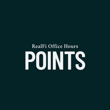 Cover Image for RealFi Office Hours #1: Points & Product, with Clay