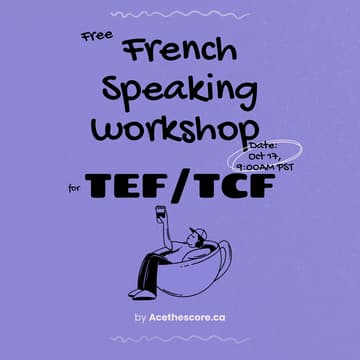 Cover Image for Free French Speaking workshop for TEF and TCF