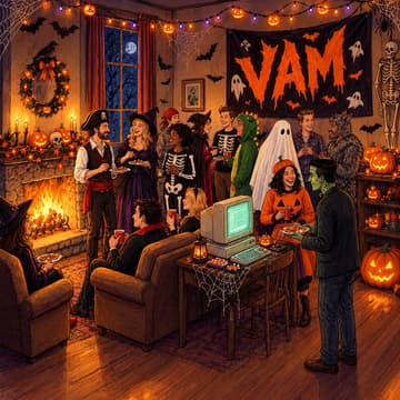 Cover Image for 🎃 VAM! AI Halloween Socials Party: Potluck + Games 🤖🎃