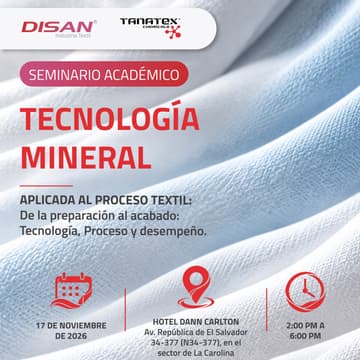 Cover Image for Seminario academico | Tecnología Mineral Aplicada al Proceso Textil
