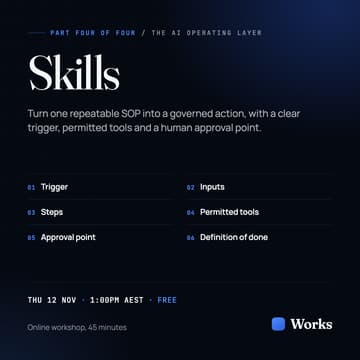 Cover Image for Skills Are the Last Layer: Turn an SOP Into a Governed AI Action