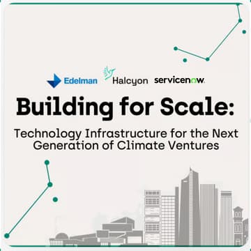 Cover Image for Building for Scale: Technology Infrastructure for the Next Generation of Climate Ventures