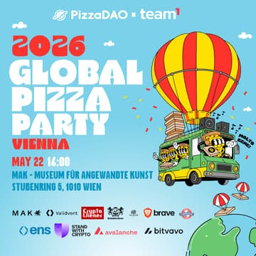 Cover Image for Official Global Bitcoin Pizza Party Vienna by PizzaDAO hosted by MAK & Validvent & CryptoWiener