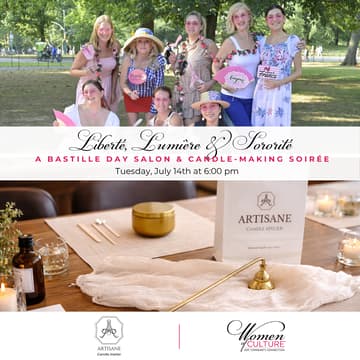 Cover Image for Liberté, Lumière & Sororité: A Bastille Day Salon & Candle-Making Soirée
