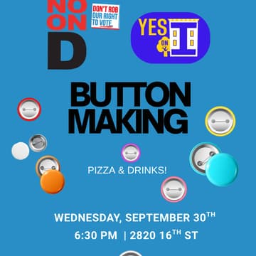Cover Image for BUTTON AND SIGN MAKING WITH YES ON I