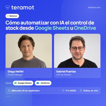 Cover Image for Cómo automatizar el control de stock con IA, desde tus planillas en Google Drive o OneDrive