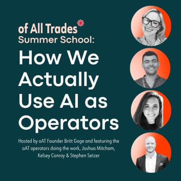 Cover Image for oAT Summer School Kickoff: How We Actually Use AI as Operators