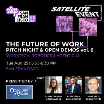 Cover Image for The Future of Work Pitch Night + Open Demos: Worktech, Robotics & Agentic AI