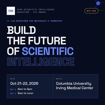Cover Image for Open Scientific Intelligence Hackathon (NYC Hub)