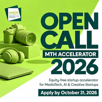Cover Image for Startup Accelerator Germany 2026 | Open Call for MediaTech, AI & Creative Startups