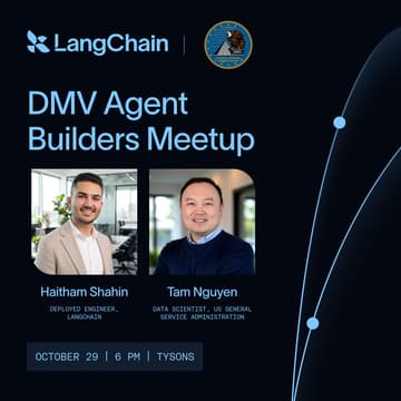 Cover Image for DMV Agent Builders Meetup hosted by LangChain