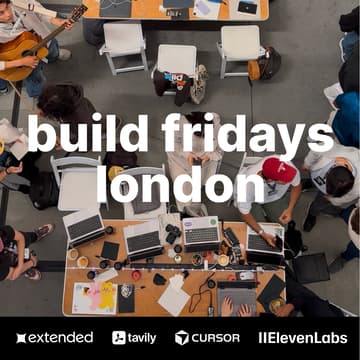 Cover Image for build fridays london - work on your startup alongside others (bring laptop)
