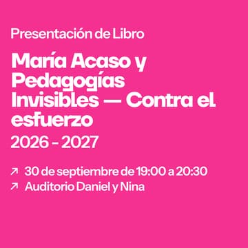 Cover Image for Presentación de libro: Contra el esfuerzo, por una pedagogía de la dedicación.