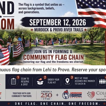 Cover Image for Stand for Freedom - 17.76-mile Flag Chain
