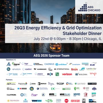 Cover Image for 26Q3 Chicago Dinner: Energy Efficiency & Grid Optimization