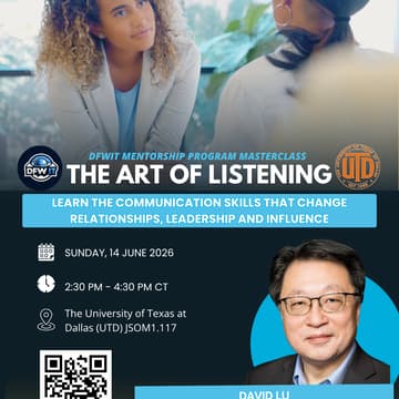 Cover Image for DFWIT Mentorship Program Masterclass - The Art of Listening