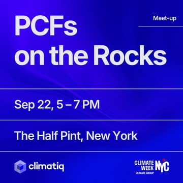Cover Image for Climate Week NYC x Climatiq | PCFs on the Rocks