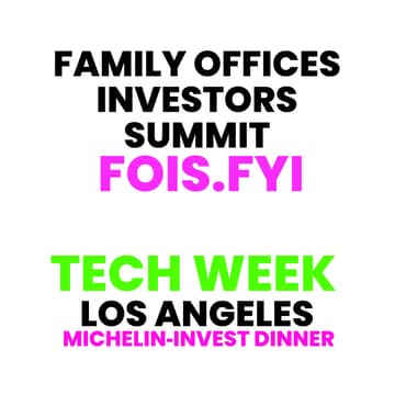 Cover Image for 🥂🥑🇺🇸 Michelin-Starred Investors Dinner Family Offices & Investors Summit (FOIS)📍Los Angeles📍Oct 12-18 #a16z #TechWeek