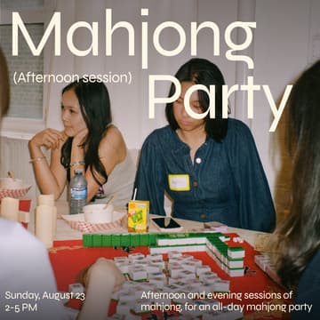 Cover Image for Afternoon session: All-Day Mahjong Party ft. Menu by Aeri Cafe