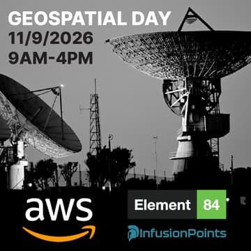 Cover Image for US Geospatial Day Hosted by AWS and Element 84