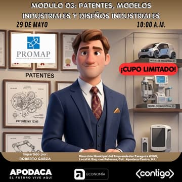 Cover Image for MÓDULO 03: PATENTES, MODELOS Y DISEÑOS INDUSTRIALES (PARTE 03) (PRESENCIAL)