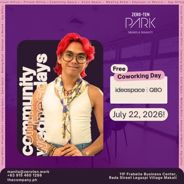 Cover Image for Community Wednesday @ Zero-Ten Park Makati . ⋆˙ .