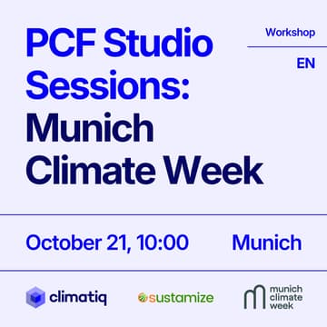 Cover Image for PCF Studio Sessions: Climatiq x sustamize (English)