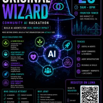 Cover Image for Community AI Hackathon: Building Agents for Real-World Impact - Open Registration