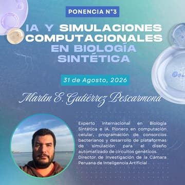 Cover Image for "Puentes Científicos: Biología Sintética en LATAM" - AI in silico: generando un nuevo toolkit para la biología sintética