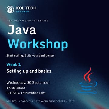 Cover Image for Java Workshops Week 1: Setting up & basics
