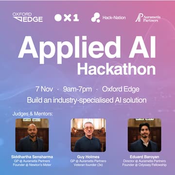 Cover Image for Oxford Applied AI Hackathon
