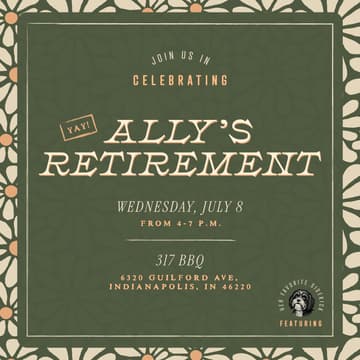 Cover Image for YAY! Ally's Retirement! (draft)