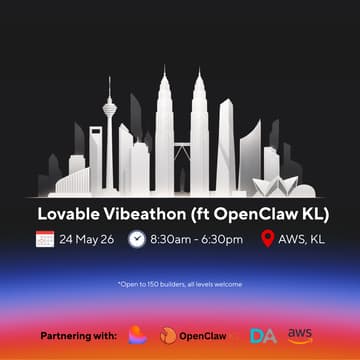 Cover Image for Lovable Vibeathon KL (ft. OpenClaw KL)