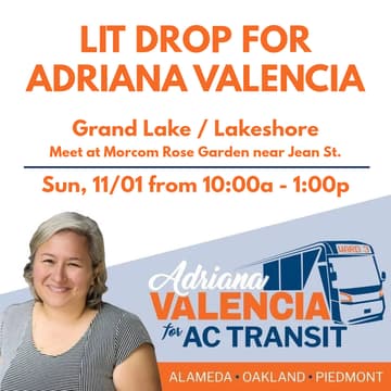 Cover Image for Lakeshore Lit Drop for Adriana Valencia and Yes on RTM!