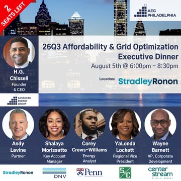 Cover Image for 26Q3 Philadelphia Executive Dinner: Affordability & Grid Optimization